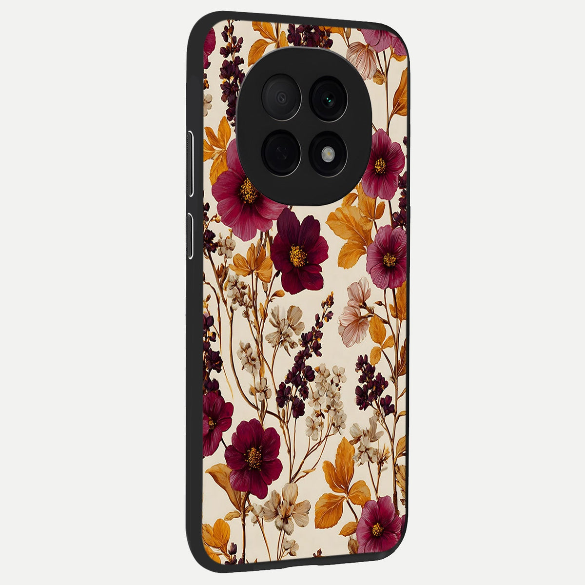 Autumn Wine Bloom back cover For Oppo F29 Pro 5G slim fit glass case with vibrant aesthetic design