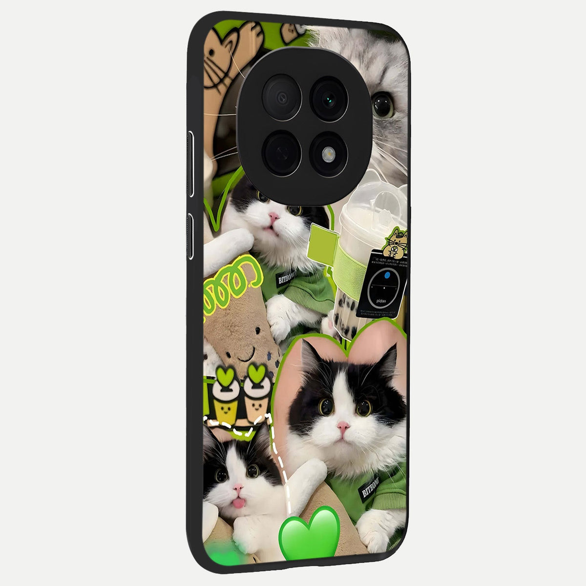 Matcha Cats Mood back cover For Oppo F29 Pro 5G slim fit glass case with vibrant aesthetic design