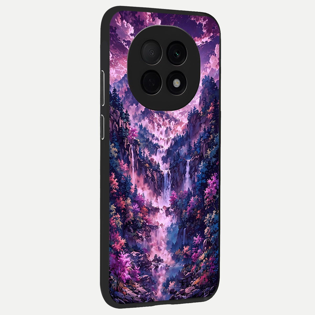 Mystic Cascade Peaks back cover For Oppo F29 Pro 5G slim fit glass case with vibrant aesthetic design