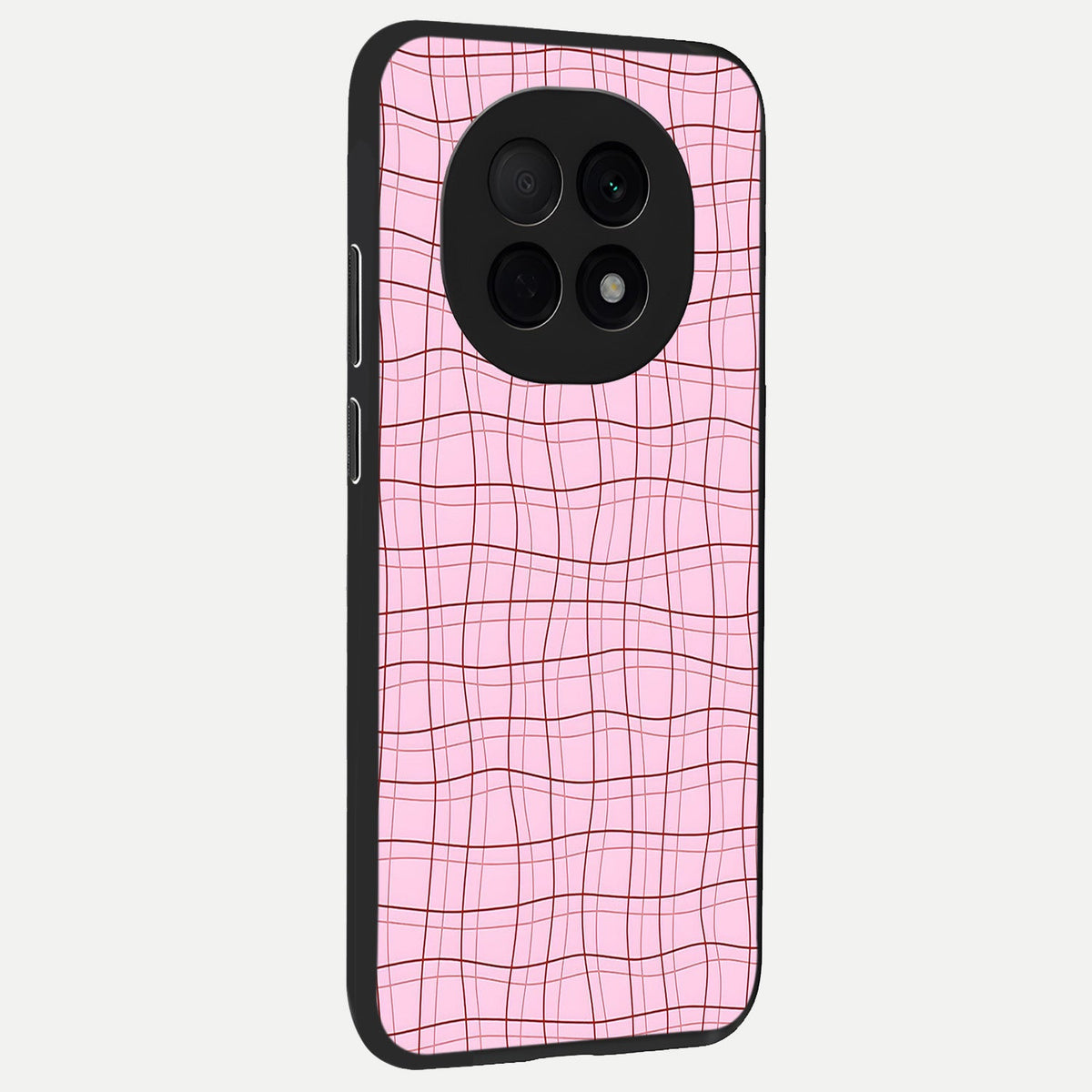 Soft Grid Bliss back cover For Oppo F29 Pro 5G slim fit glass case with vibrant aesthetic design
