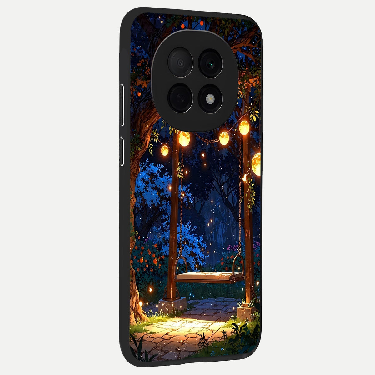 Twilight Garden Swing back cover For Oppo F29 Pro 5G slim fit glass case with vibrant aesthetic design