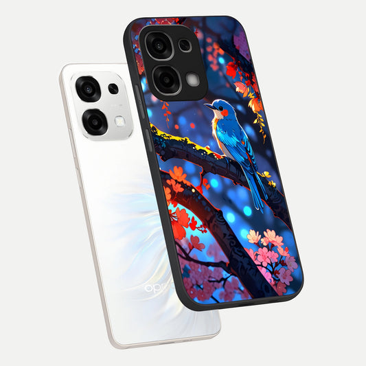 Blooming Water Drift phone case For Oppo F33 5G showing premium glass back cover with detailed artwork