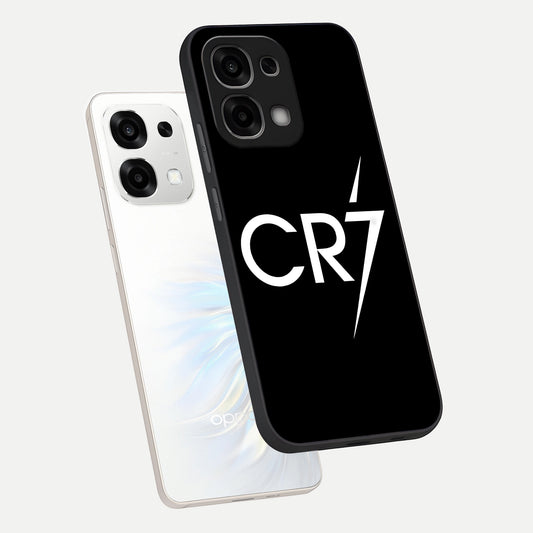 CR7 Elite Strike phone case For Oppo F33 5G showing premium glass back cover with detailed artwork
