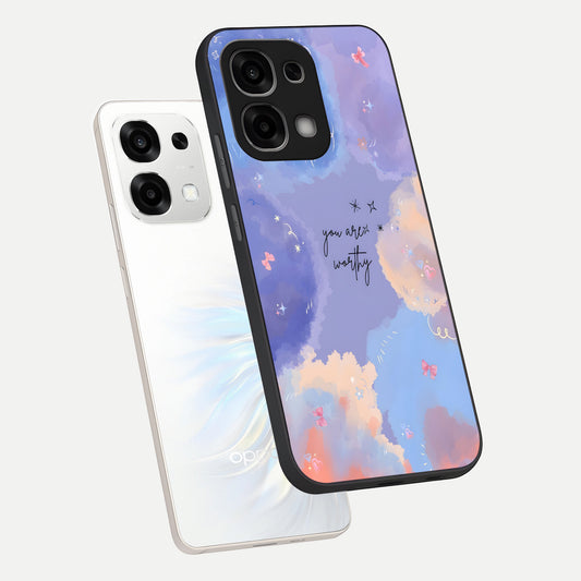 Celestial Cloud Magic phone case For Oppo F33 5G showing premium glass back cover with detailed artwork