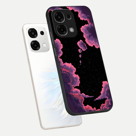 Cosmic Cloud Journey phone case For Oppo F33 5G showing premium glass back cover with detailed artwork
