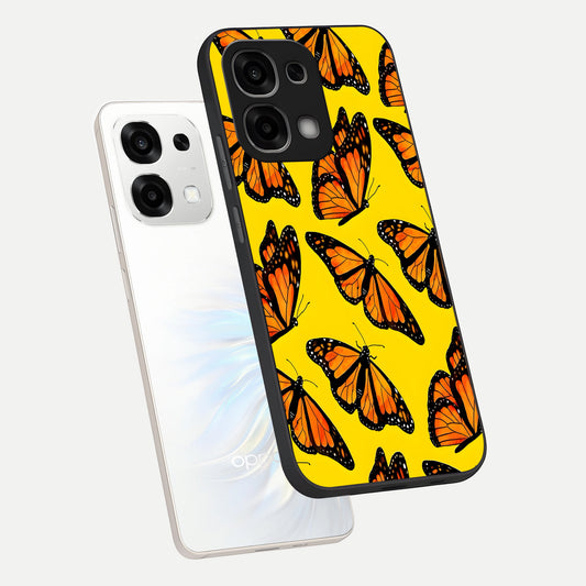 Golden Wing Flight phone case For Oppo F33 5G showing premium glass back cover with detailed artwork