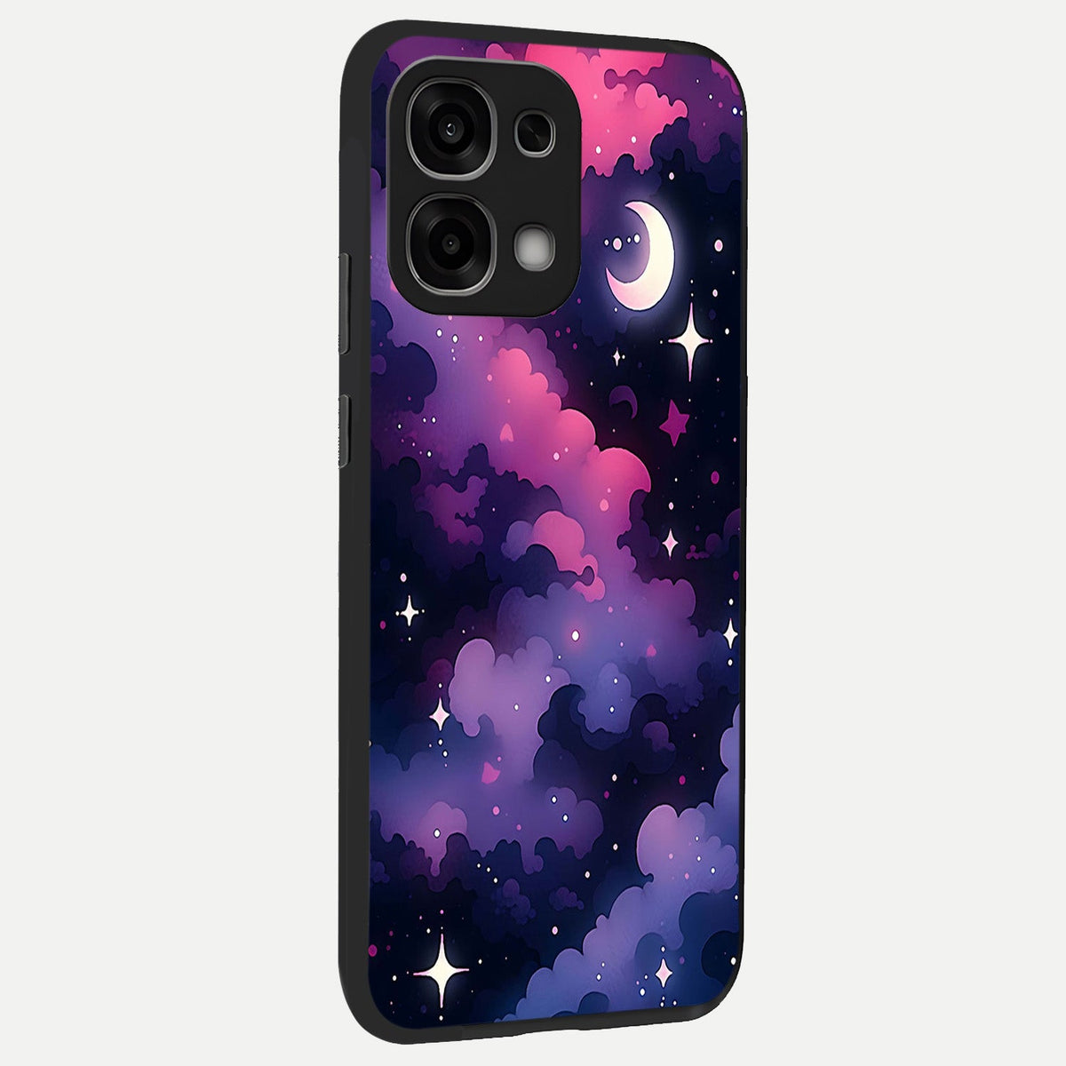 Celestial Moon Magic back cover For Oppo F33 5G slim fit glass case with vibrant aesthetic design