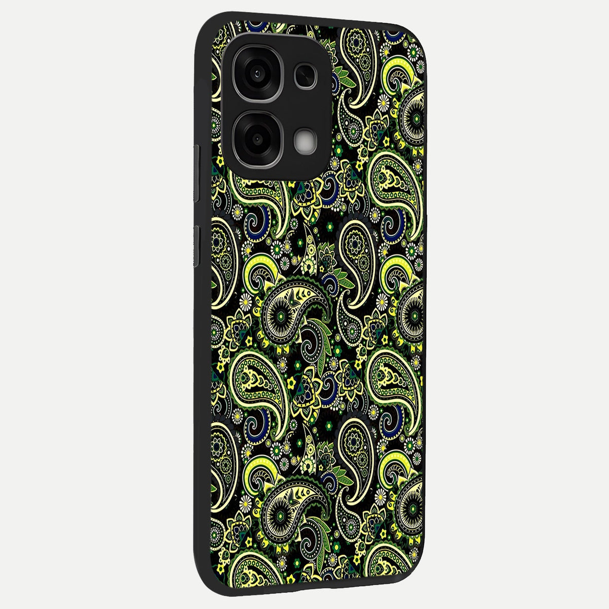 Green Lemon back cover For Oppo F33 5G slim fit glass case with vibrant aesthetic design