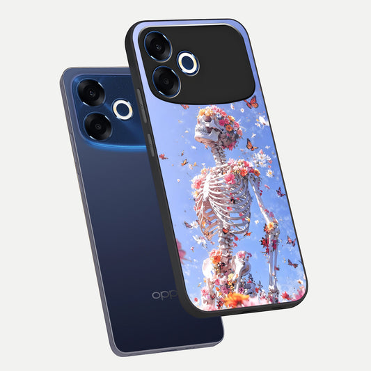 Bloom Beyond Bones phone case For Oppo F33 Pro 5G showing premium glass back cover with detailed artwork