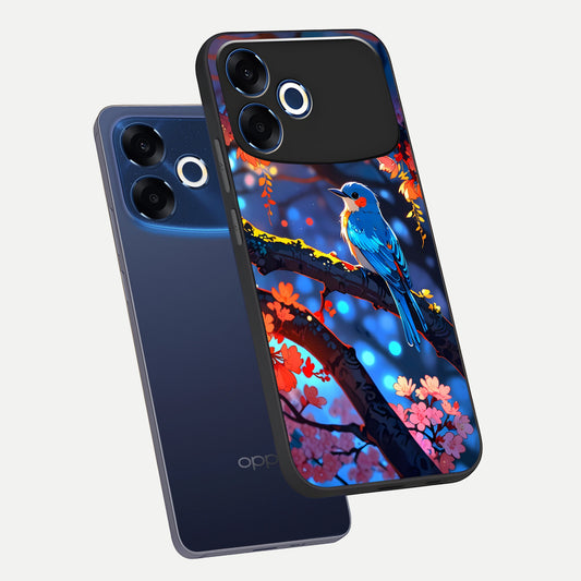 Blooming Water Drift phone case For Oppo F33 Pro 5G showing premium glass back cover with detailed artwork