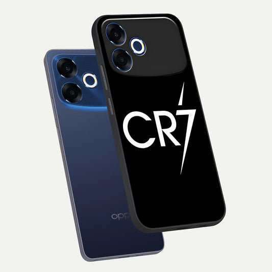 CR7 Elite Strike phone case For Oppo F33 Pro 5G showing premium glass back cover with detailed artwork