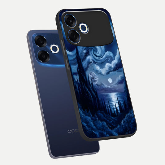 Celestial Dream Van Gogh phone case For Oppo F33 Pro 5G showing premium glass back cover with detailed artwork