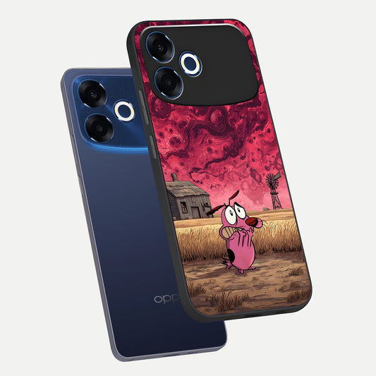 Courage Under Sky phone case For Oppo F33 Pro 5G showing premium glass back cover with detailed artwork