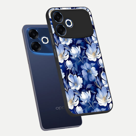 Cute Floral Patterns phone case For Oppo F33 Pro 5G showing premium glass back cover with detailed artwork