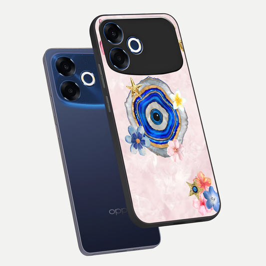 Divine Aura Bloom phone case For Oppo F33 Pro 5G showing premium glass back cover with detailed artwork