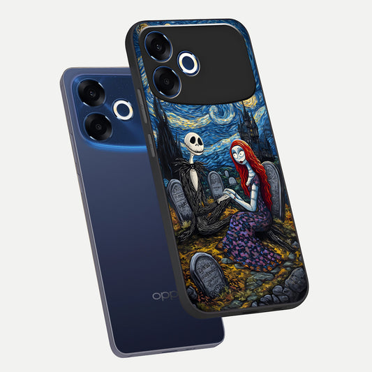 Eternal Night Love phone case For Oppo F33 Pro 5G showing premium glass back cover with detailed artwork