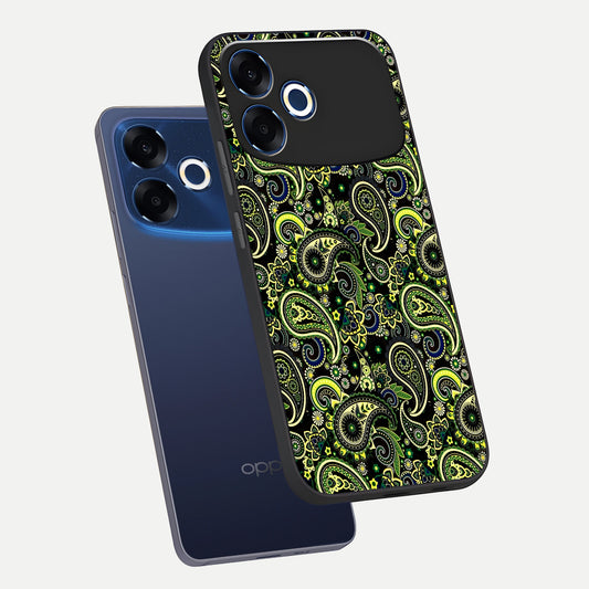 Green Lemon phone case For Oppo F33 Pro 5G showing premium glass back cover with detailed artwork