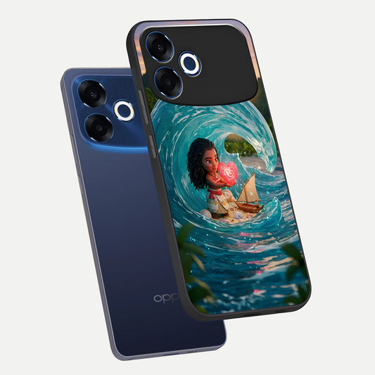 Heart of Ocean phone case For Oppo F33 Pro 5G showing premium glass back cover with detailed artwork