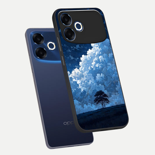 Midnight Sky Serenity phone case For Oppo F33 Pro 5G showing premium glass back cover with detailed artwork