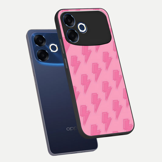 Pink Moo Magic phone case For Oppo F33 Pro 5G showing premium glass back cover with detailed artwork