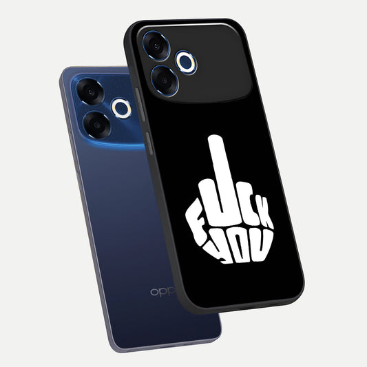 Rebel Mode On phone case For Oppo F33 Pro 5G showing premium glass back cover with detailed artwork