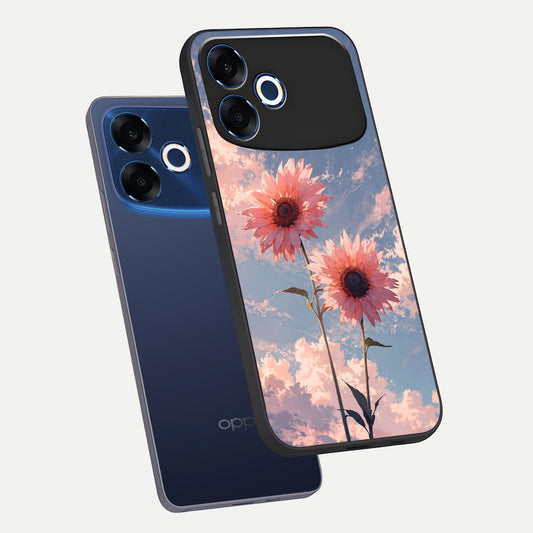 Sun Moon Balance phone case For Oppo F33 Pro 5G showing premium glass back cover with detailed artwork