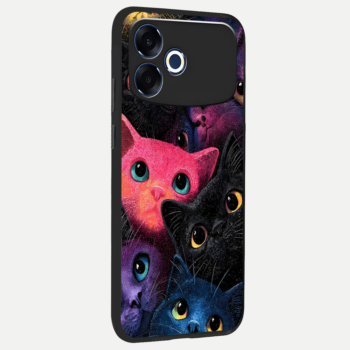 Cosmic Cats Dreams back cover For Oppo F33 Pro 5G slim fit glass case with vibrant aesthetic design
