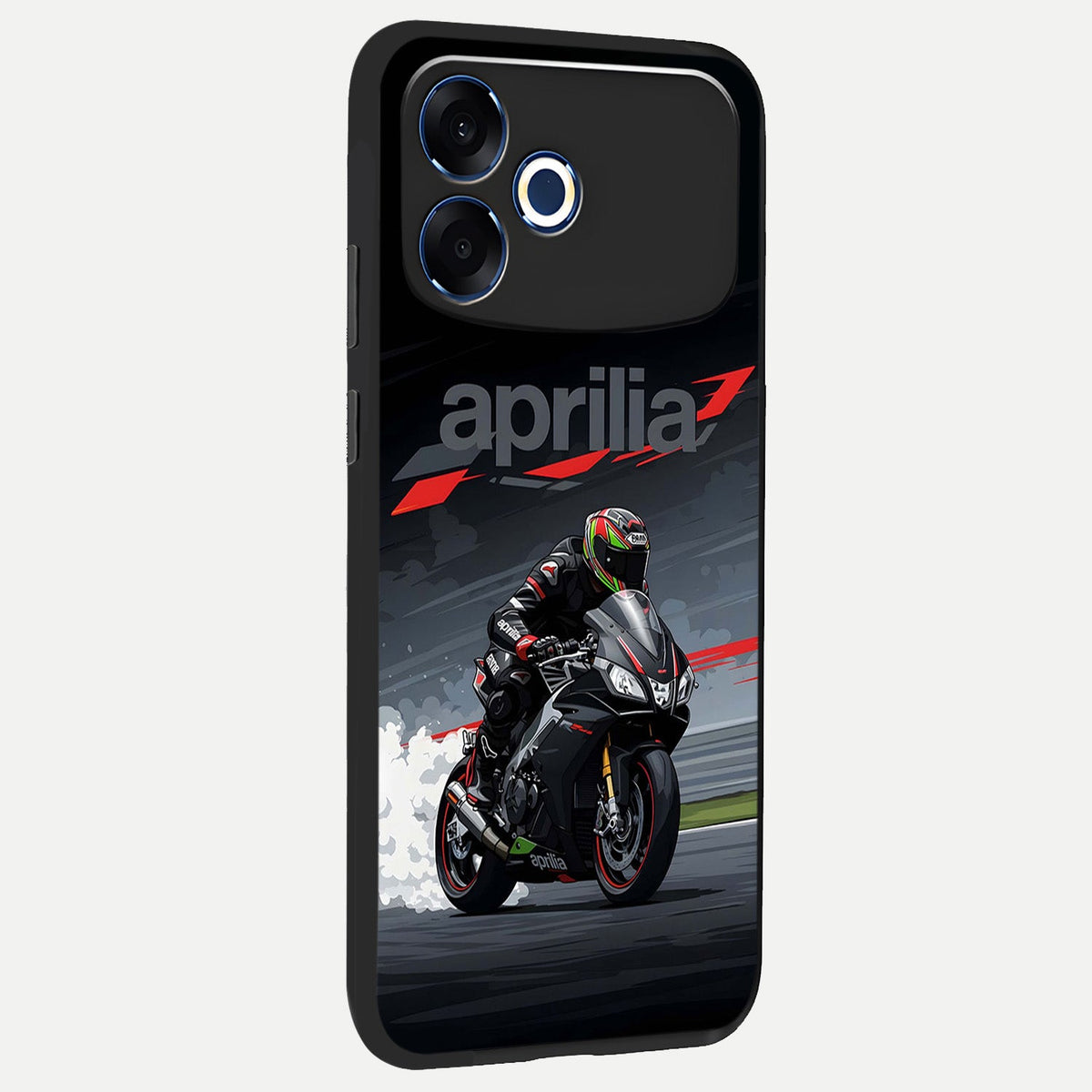Dark Aprilla back cover For Oppo F33 Pro 5G slim fit glass case with vibrant aesthetic design