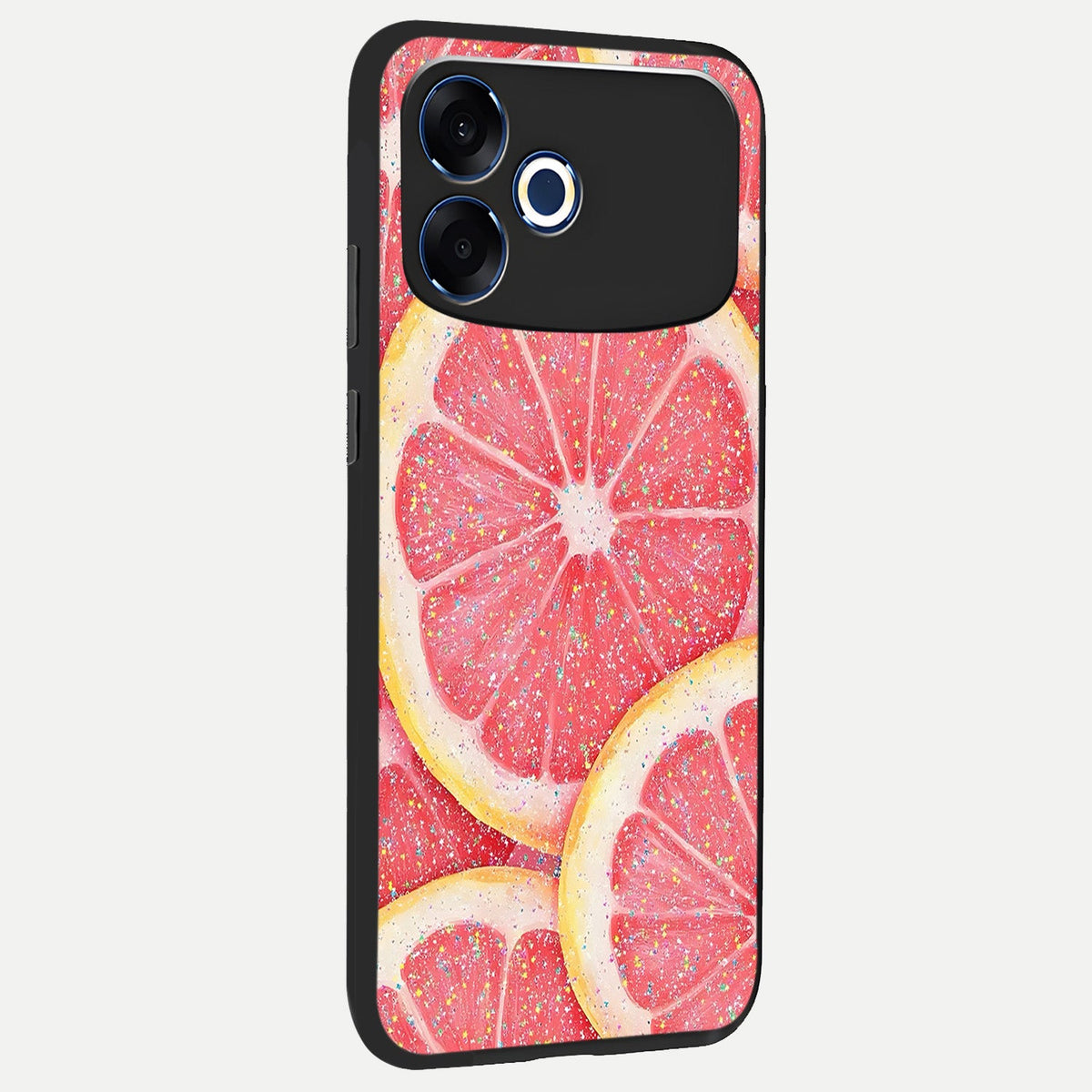 Glitter Grapefruit back cover For Oppo F33 Pro 5G slim fit glass case with vibrant aesthetic design