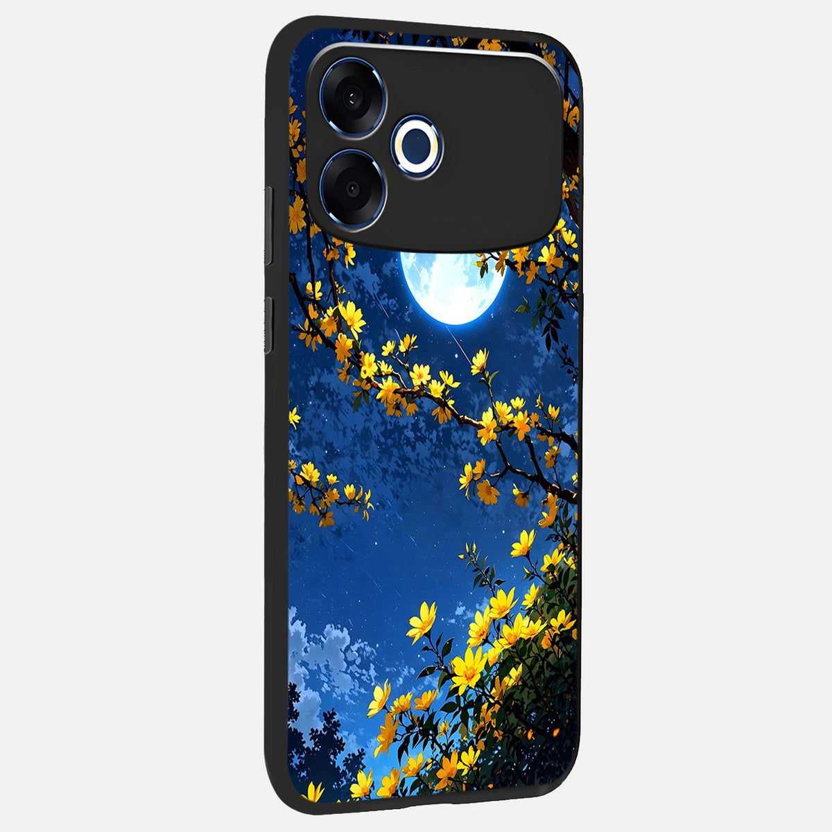 Golden Night Glow back cover For Oppo F33 Pro 5G slim fit glass case with vibrant aesthetic design