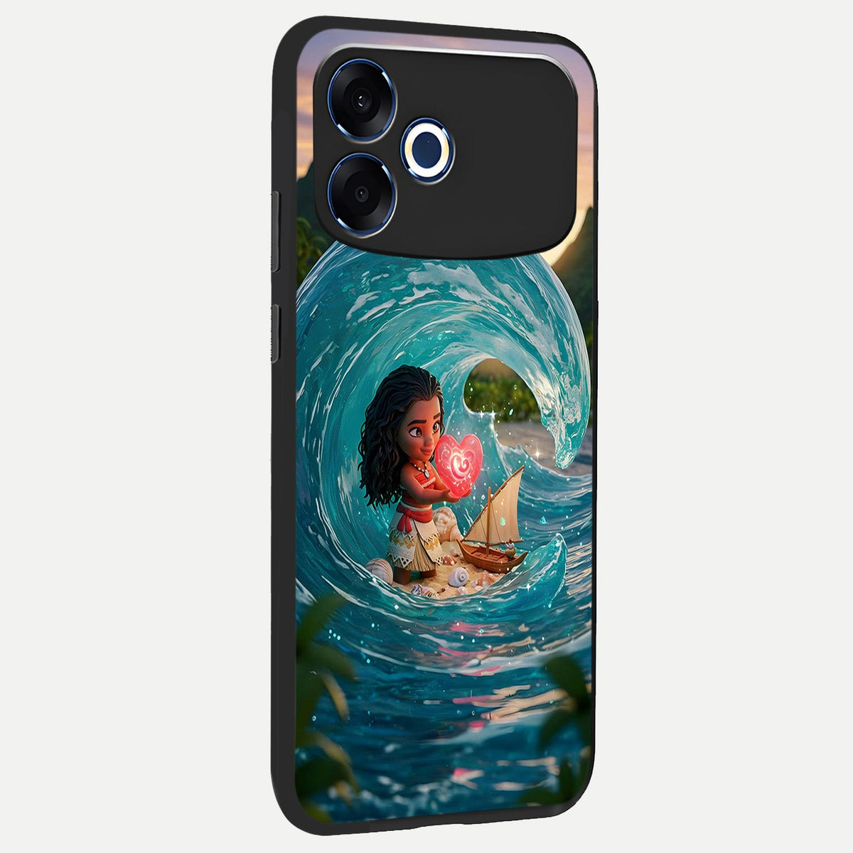 Heart of Ocean back cover For Oppo F33 Pro 5G slim fit glass case with vibrant aesthetic design