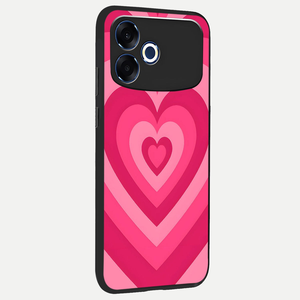 Layered Love Hearts back cover For Oppo F33 Pro 5G slim fit glass case with vibrant aesthetic design
