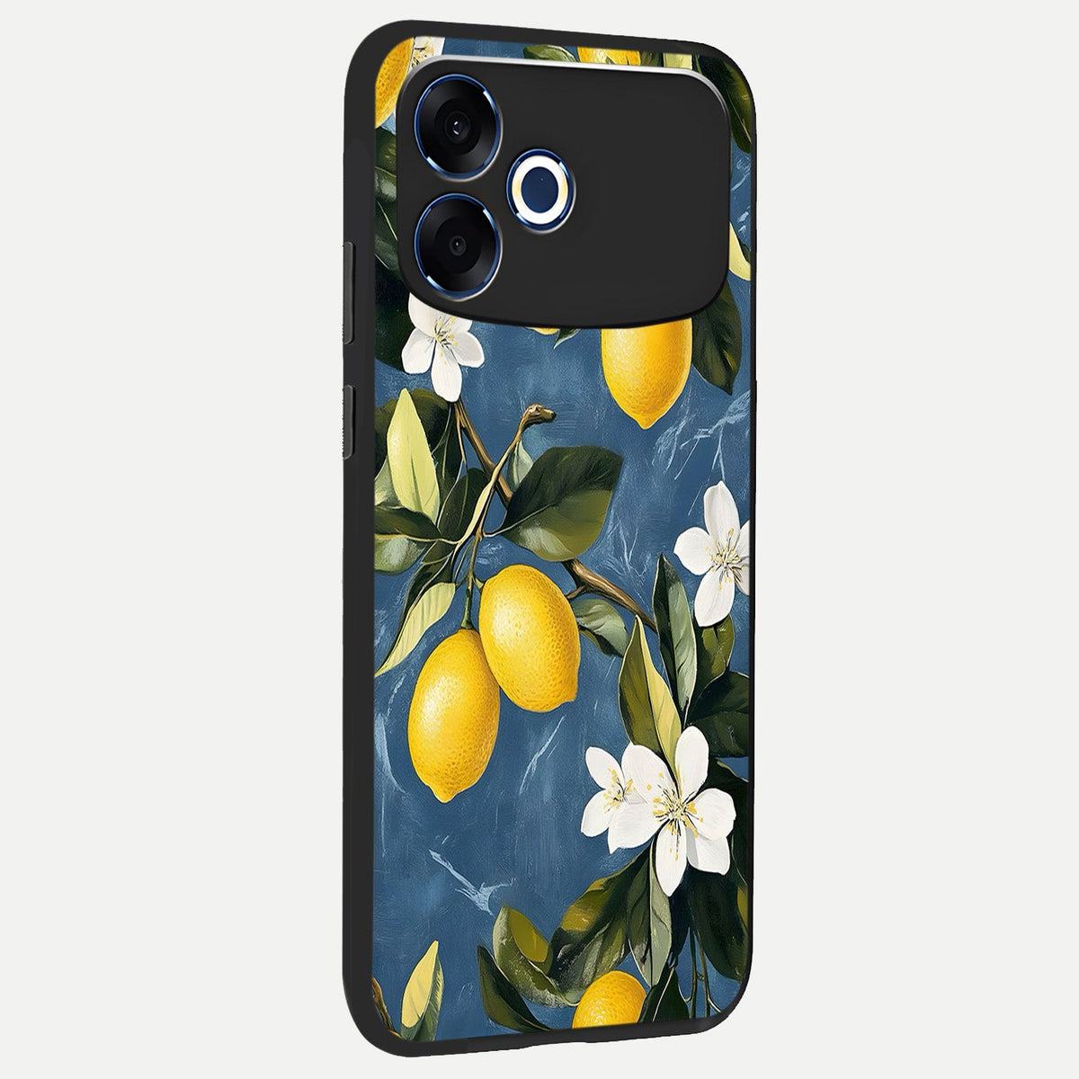 Lemon Dream Garden back cover For Oppo F33 Pro 5G slim fit glass case with vibrant aesthetic design