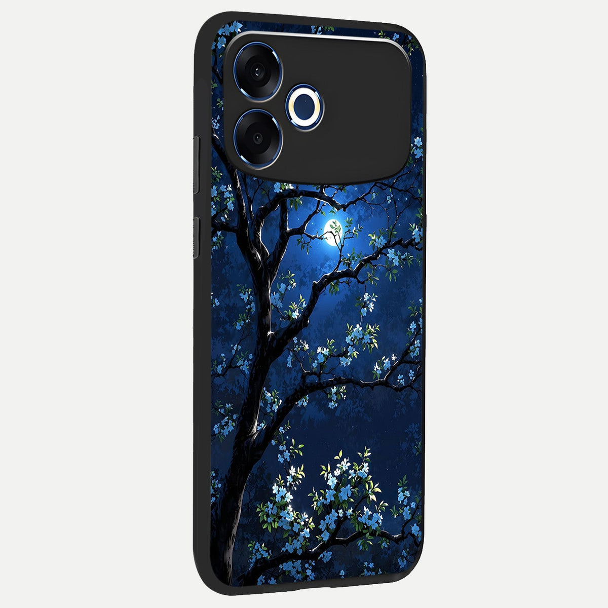 Mystic Floral Night back cover For Oppo F33 Pro 5G slim fit glass case with vibrant aesthetic design