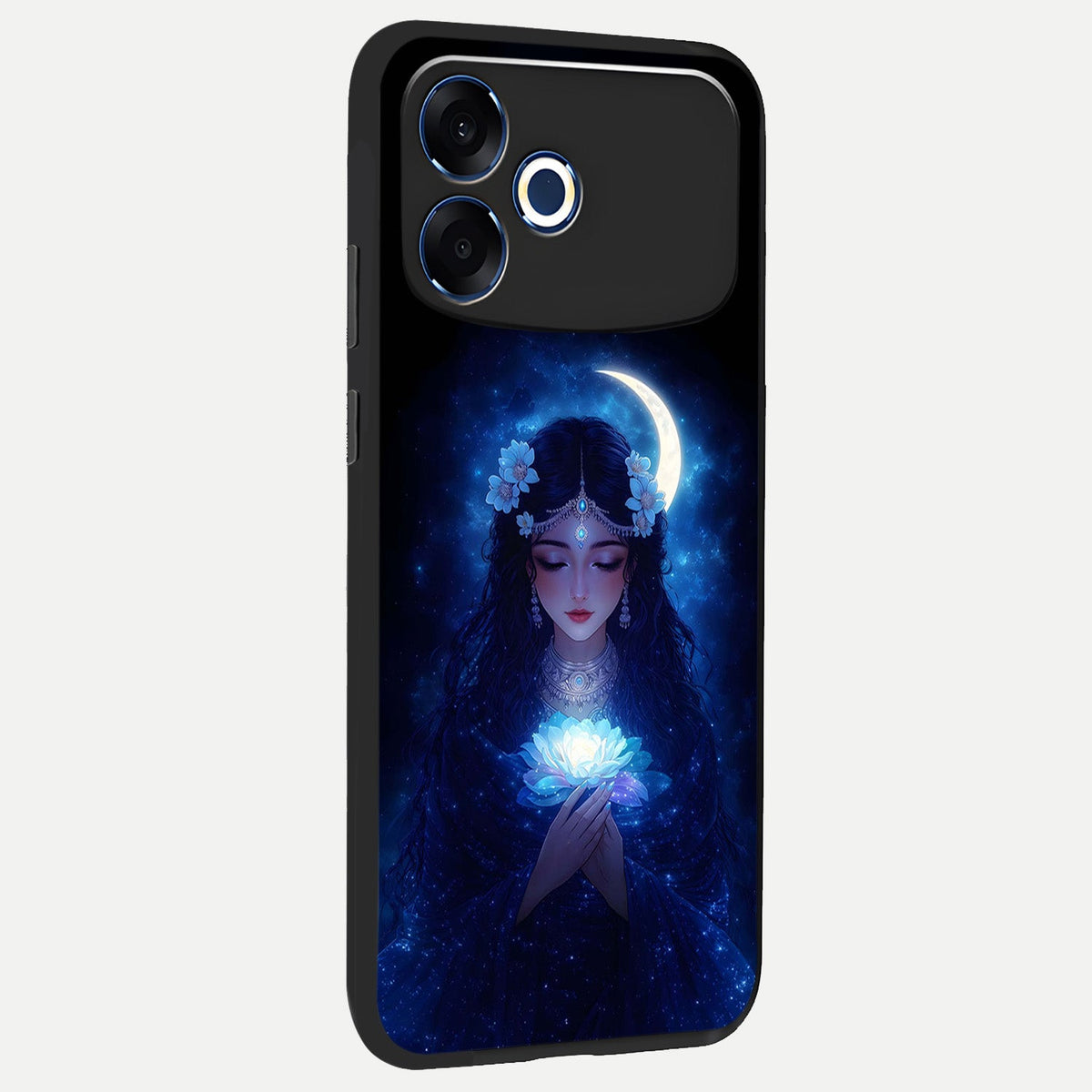 Mystic Moon Queen back cover For Oppo F33 Pro 5G slim fit glass case with vibrant aesthetic design