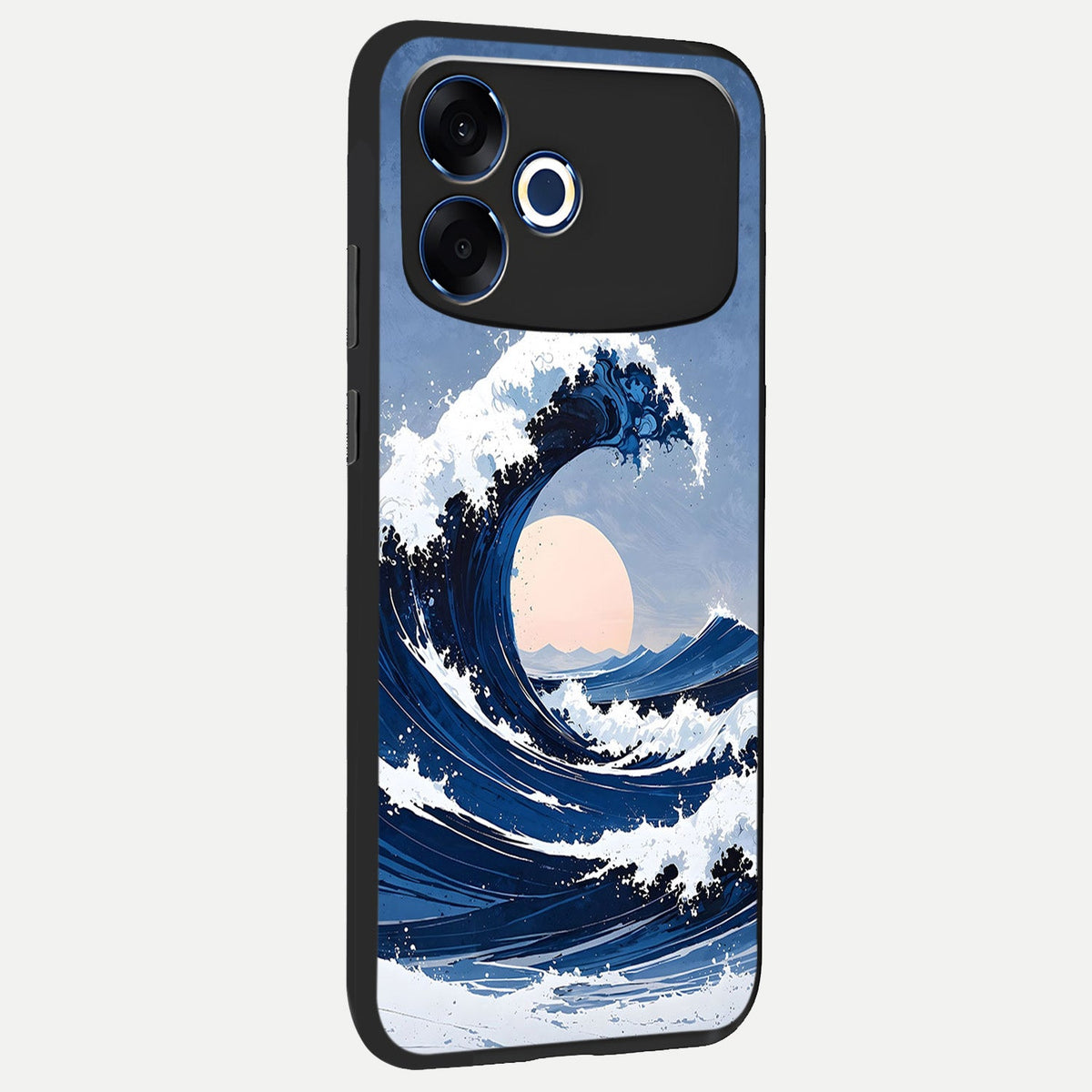 Rising Tide Power back cover For Oppo F33 Pro 5G slim fit glass case with vibrant aesthetic design
