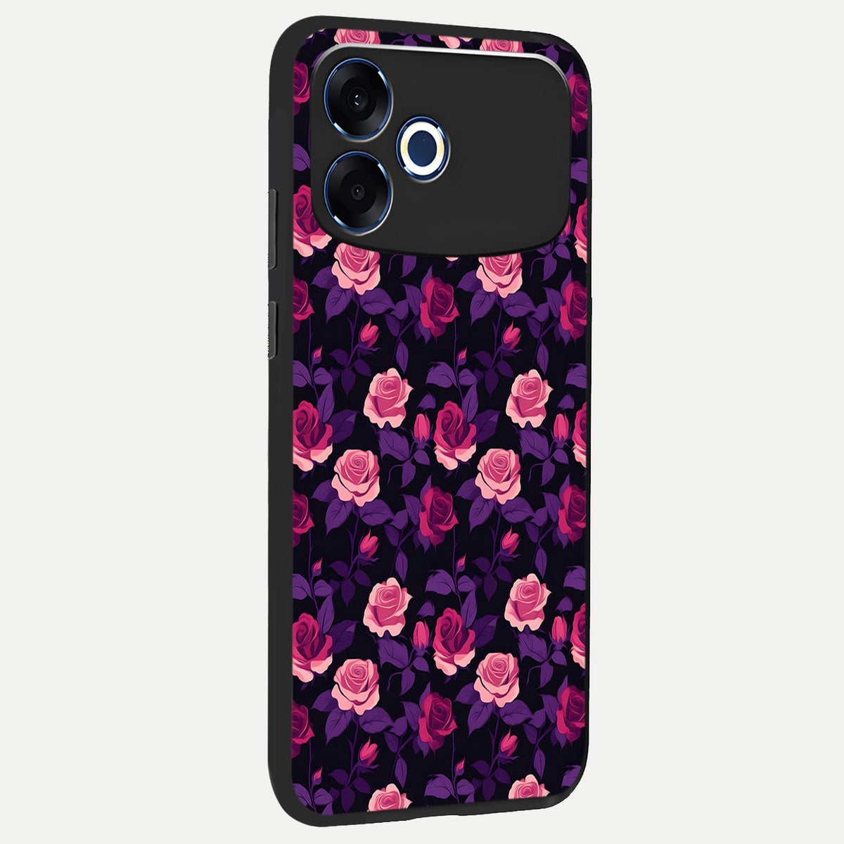 Rose Garden Twilight back cover For Oppo F33 Pro 5G slim fit glass case with vibrant aesthetic design