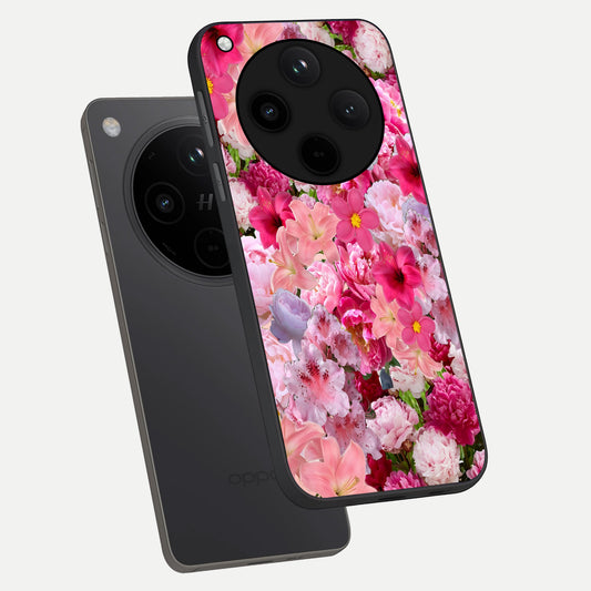 Bloom Crush Fantasy phone case For Oppo Find X8 showing premium glass back cover with detailed artwork
