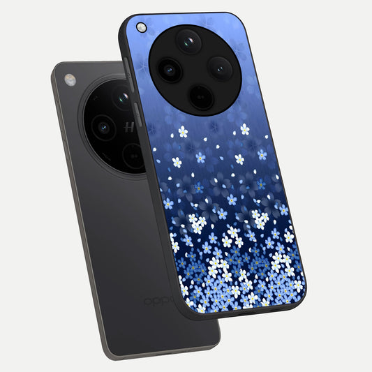 Blue Starry phone case For Oppo Find X8 showing premium glass back cover with detailed artwork