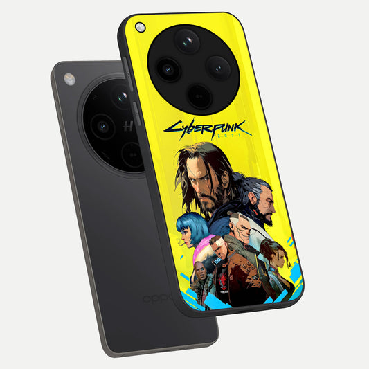 Neon Rebel Genesis phone case For Oppo Find X8 showing premium glass back cover with detailed artwork