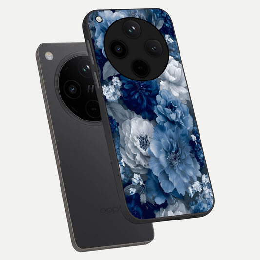 Royal Bloom Garden phone case For Oppo Find X8 showing premium glass back cover with detailed artwork