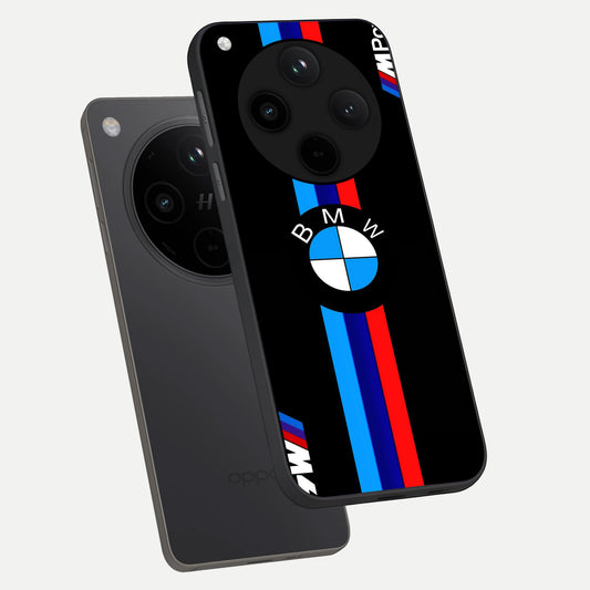Turbo BMW Beast phone case For Oppo Find X8 showing premium glass back cover with detailed artwork