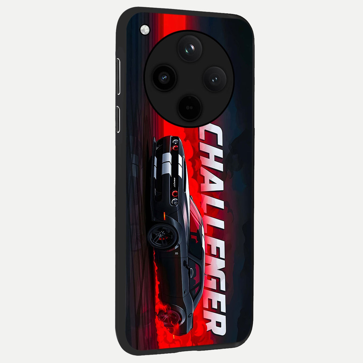 Crimson Challenger Fury back cover For Oppo Find X8 slim fit glass case with vibrant aesthetic design