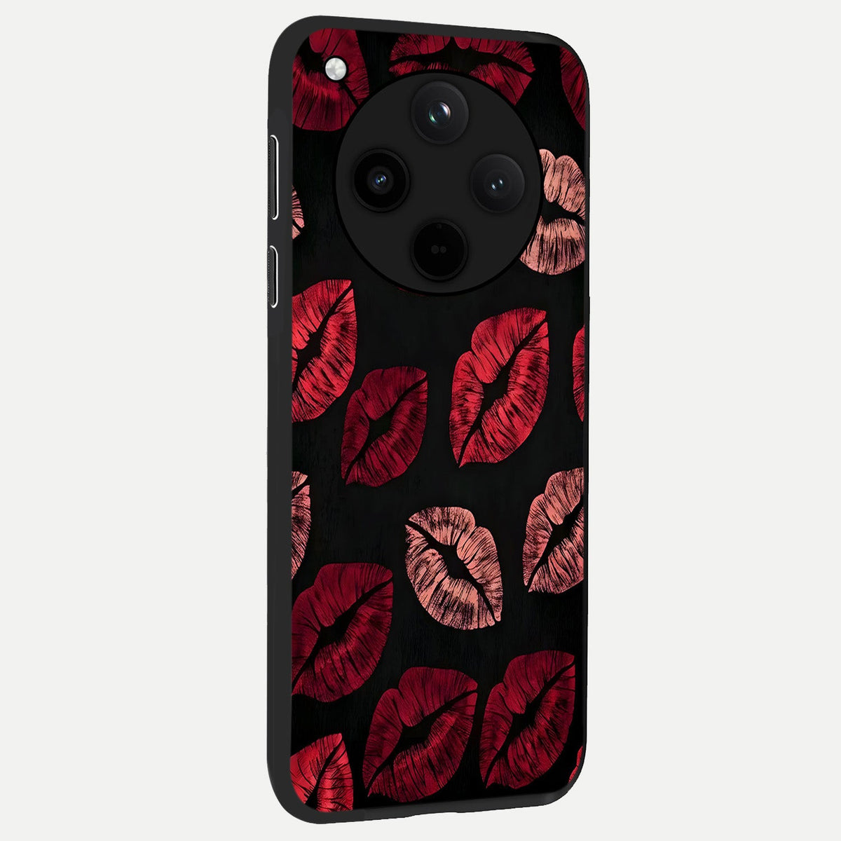 Midnight Kiss Love back cover For Oppo Find X8 slim fit glass case with vibrant aesthetic design