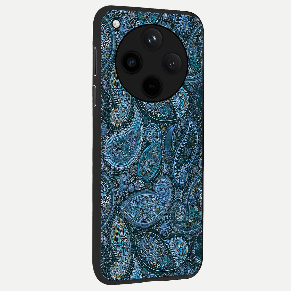 Midnight Paisley Glow back cover For Oppo Find X8 slim fit glass case with vibrant aesthetic design