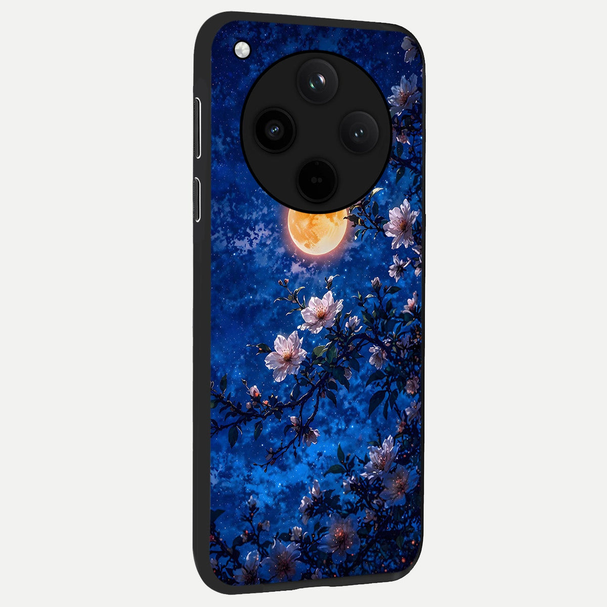 Moonlit Blossoms Night back cover For Oppo Find X8 slim fit glass case with vibrant aesthetic design