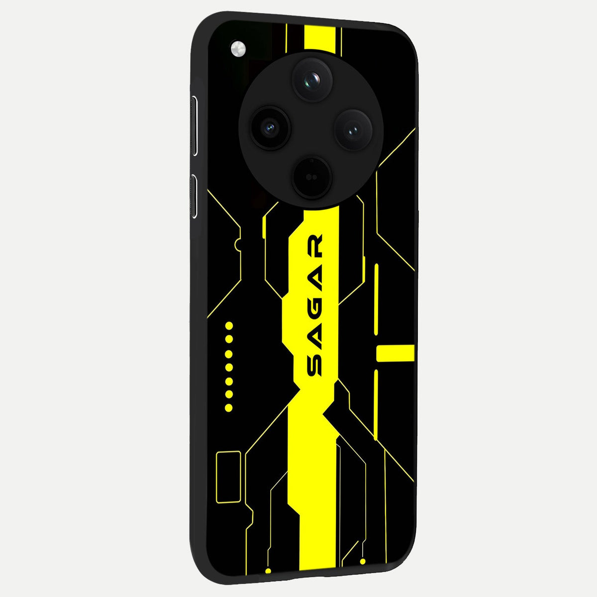 Neon CYBERPUNK Custom Name back cover For Oppo Find X8 slim fit glass case with vibrant aesthetic design