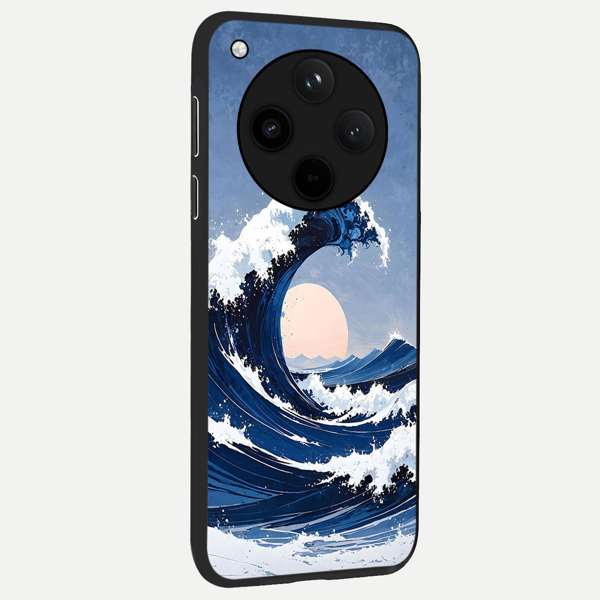 Rising Tide Power back cover For Oppo Find X8 slim fit glass case with vibrant aesthetic design