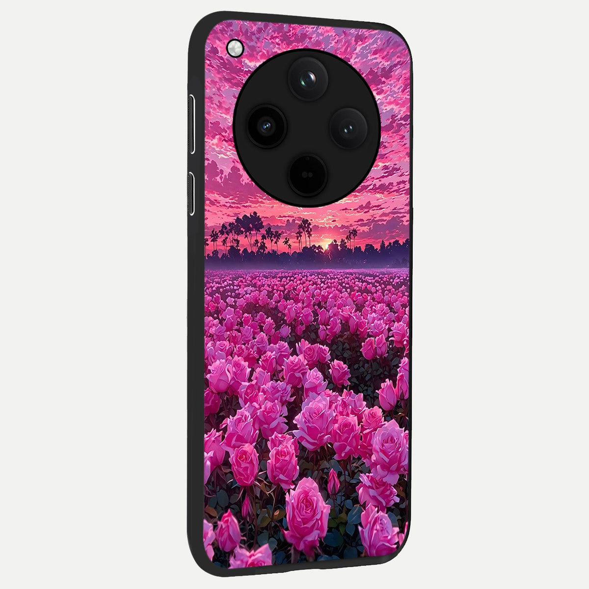 Rose Sunset Valley back cover For Oppo Find X8 slim fit glass case with vibrant aesthetic design