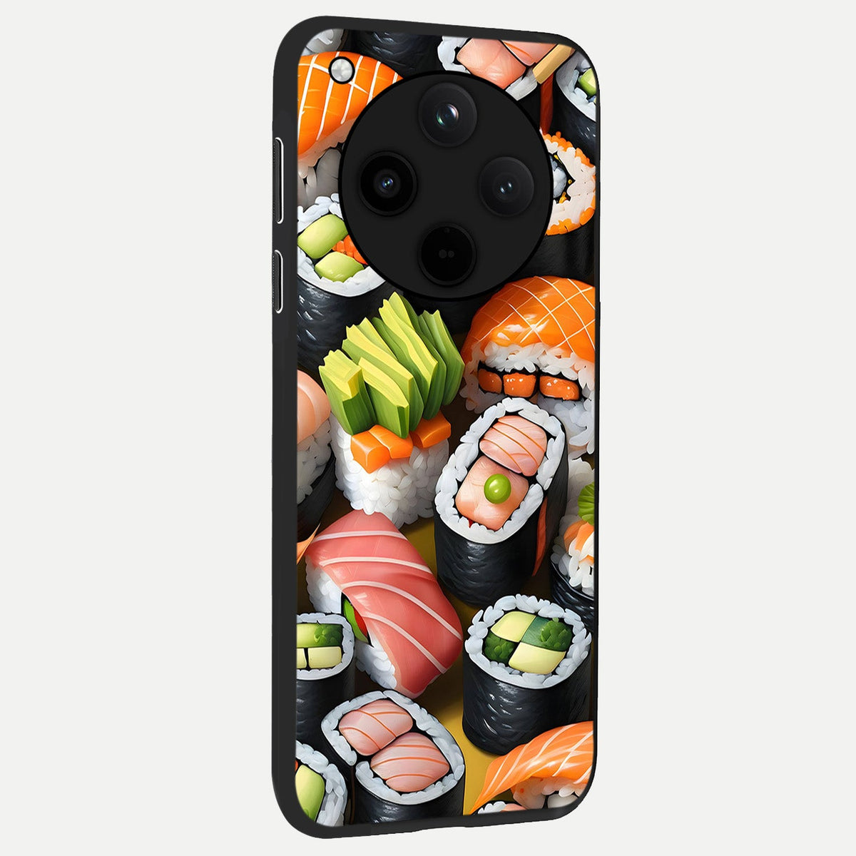 Sushi Food Pattern back cover For Oppo Find X8 slim fit glass case with vibrant aesthetic design